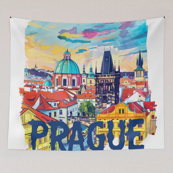 Item preview, Prague Print Prague Vector Art  designed and sold by nomiraclehere.