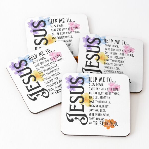 Item preview, Jesus Help Me Trust in You Prayer - Floral designed and sold by RoseTreeGifts.