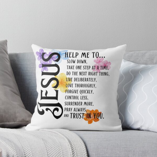Item preview, Jesus Help Me Trust in You Prayer - Floral designed and sold by RoseTreeGifts.
