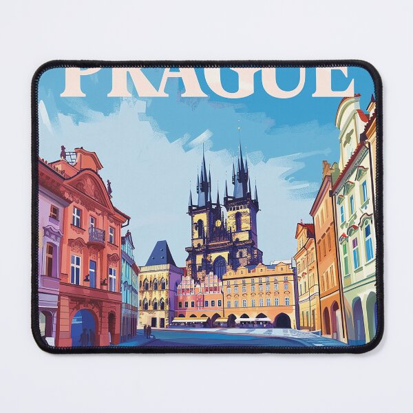 Item preview, Prague Print Prague Vector Art designed and sold by nomiraclehere.