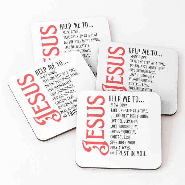 Item preview, Jesus Help Me Trust in You Prayer - Red1 designed and sold by RoseTreeGifts.