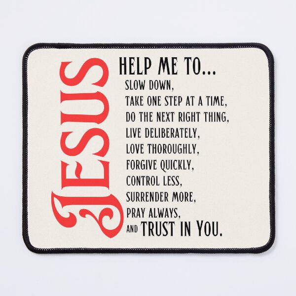 Item preview, Jesus Help Me Trust in You Prayer - Red1 designed and sold by RoseTreeGifts.