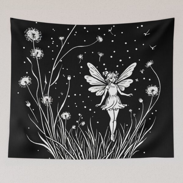 Item preview, Vintage look - sweet little fairy with a dandelion  designed and sold by Invisible-Cult.