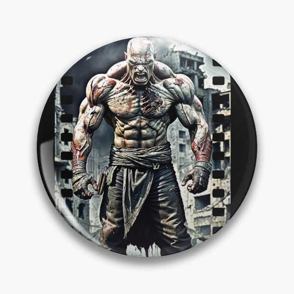 Item preview, Bloody Muscular Warrior in City Ruins Film Frame Art designed and sold by Hungry-Murphy.