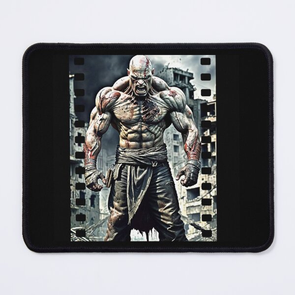 Item preview, Bloody Muscular Warrior in City Ruins Film Frame Art designed and sold by Hungry-Murphy.