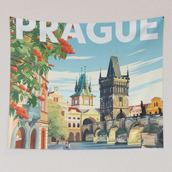 Item preview, Prague Print Prague Vector Art  designed and sold by nomiraclehere.