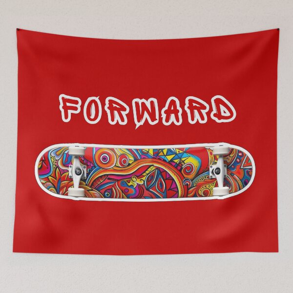 Item preview, Forward, colorful skateboard graphics, sticker style designed and sold by silent-violin.