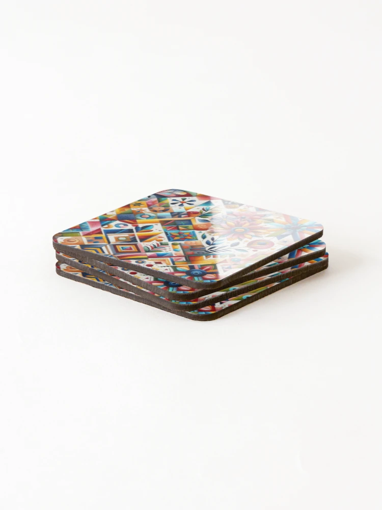 Thumbnail 4 of 5, Coasters (Set of 4), Abstract Aesthetics Pattern designed and sold by Rui Fernandes.