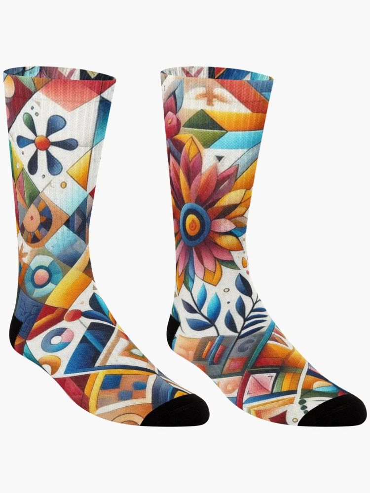 Thumbnail 3 of 5, Socks, Abstract Aesthetics Pattern designed and sold by Rui Fernandes.