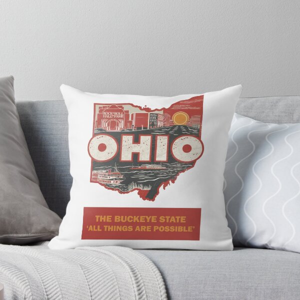 Item preview, USA State Maps Retro Travel Style OHIO designed and sold by IBTees.