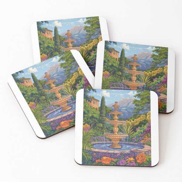 Item preview, By the Garden Fountain designed and sold by PaperieJennifer.