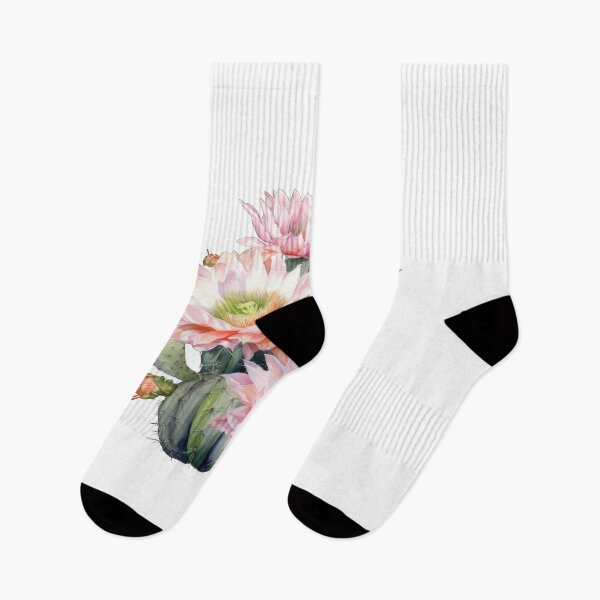 Item preview, Beautiful blooming cactus with vibrant pink flowers and green spines designed and sold by tonorpuri.