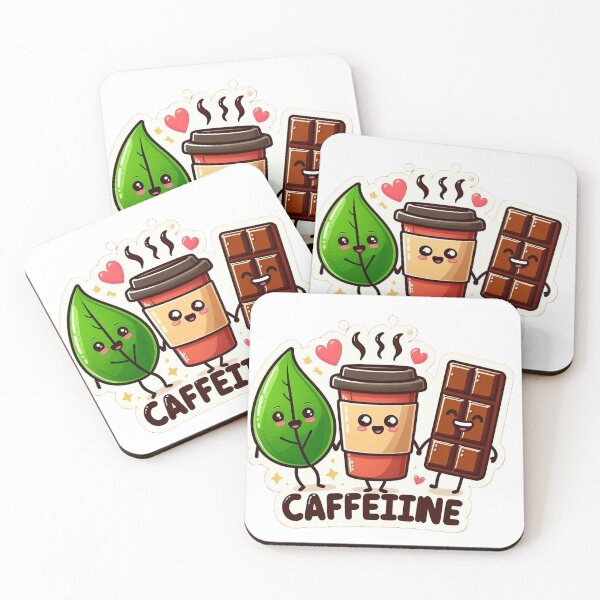 Item preview, Caffeine Companions: Leaf, Coffee, and Chocolate Delight. designed and sold by StickyGuys.
