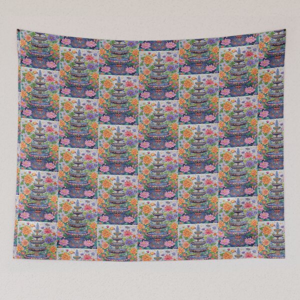 Item preview, By the Garden Fountain designed and sold by PaperieJennifer.