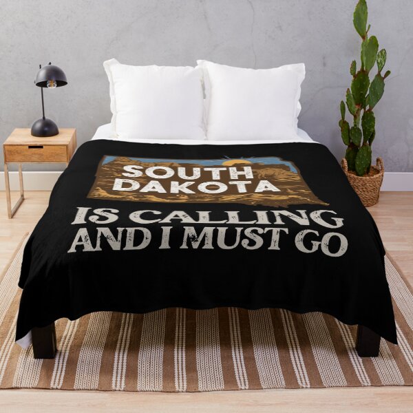 Item preview, Travel quote South Dakota is calling and I must go: Vintage South Dakota travel poster – Retro Minimalist Design designed and sold by pod24.