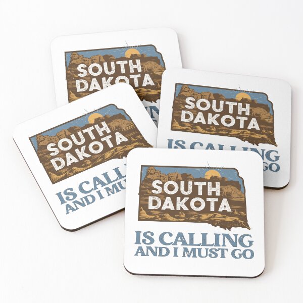 Item preview, Travel quote South Dakota is calling and I must go: Vintage South Dakota travel poster – Retro Minimalist Design designed and sold by pod24.