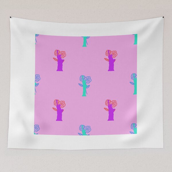 Item preview, Patriotic Rose-Bearer Azure Liberty in a Blushful Garden designed and sold by youme63.