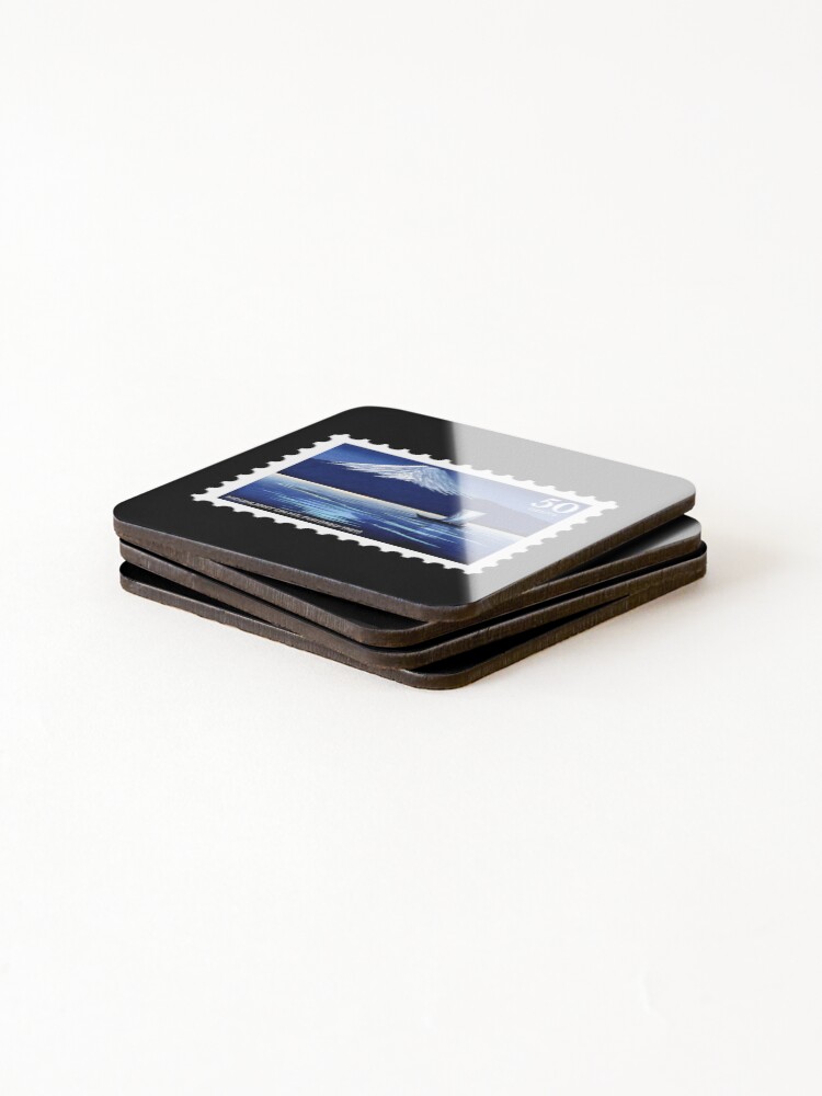 Thumbnail 4 of 5, Coasters (Set of 4), Mount Fuji stamp designed and sold by RabbitK.