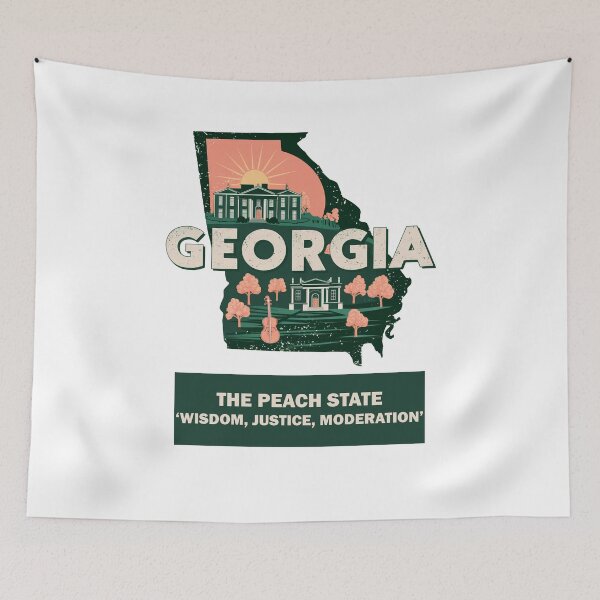 Item preview, USA State Maps Retro Travel Style GEORGIA designed and sold by IBTees.