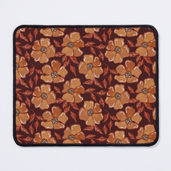 Item preview, Hand painted painterly autumn flowers and leaves in neutral, maroon and burgundy - Maroon Red designed and sold by JasmineGDesigns.