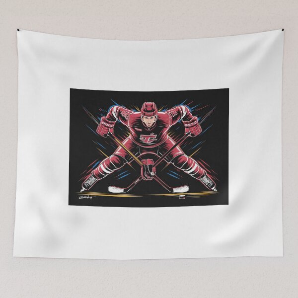 Item preview, Dynamic Kirill Kaprizov Hockey Art - Speed and Talent designed and sold by Colorful-Garden.