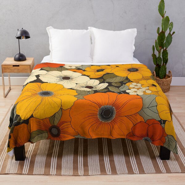 Item preview, Vibrant Floral Pattern for Apparel and Household Items, Colorful Flower Design, Versatile Fabric Print, Fashion Accessories designed and sold by MTJ-Mushrooms.
