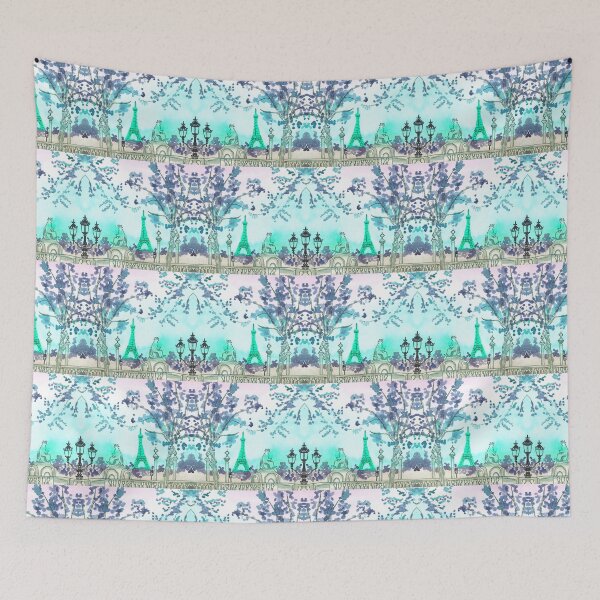 Item preview, Paris Tuileries blue stripe pattern designed and sold by Anna Rivet.