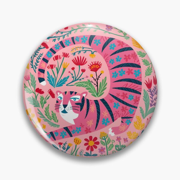 Item preview, Blooming Tiger: Floral Feline Fantasy designed and sold by gogowent.