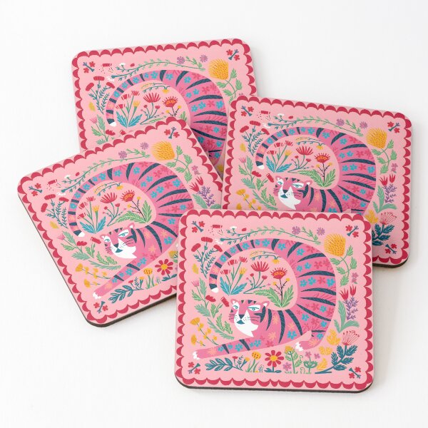 Item preview, Blooming Tiger: Floral Feline Fantasy designed and sold by gogowent.
