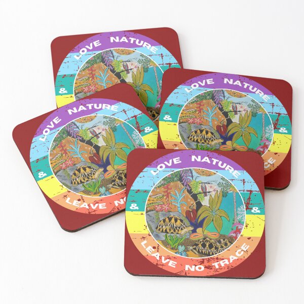 Item preview, Love nature and leave no trace, with radiata turtle designed and sold by GabiVitryArt.