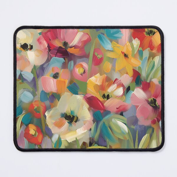 Item preview, Floral Pattern Colorful Flowers Print, Apparel Fabric Flower Design, Vibrant Bloom Decorative Pattern, Household Item Decor designed and sold by MTJ-Mushrooms.