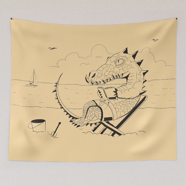 Item preview, Crocodile on the beach designed and sold by lukin0z.