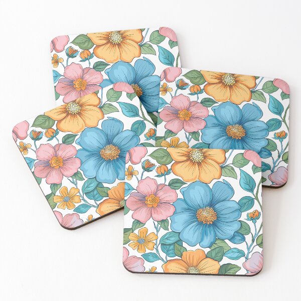 Item preview, Floral Pattern for Apparel and Household Items, Colorful Flower Print for Clothing, Bright Floral Design for Home Decor, Floral Art designed and sold by MTJ-Mushrooms.