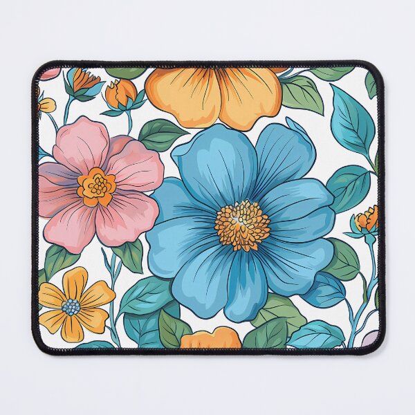 Item preview, Floral Pattern for Apparel and Household Items, Colorful Flower Print for Clothing, Bright Floral Design for Home Decor, Floral Art designed and sold by MTJ-Mushrooms.