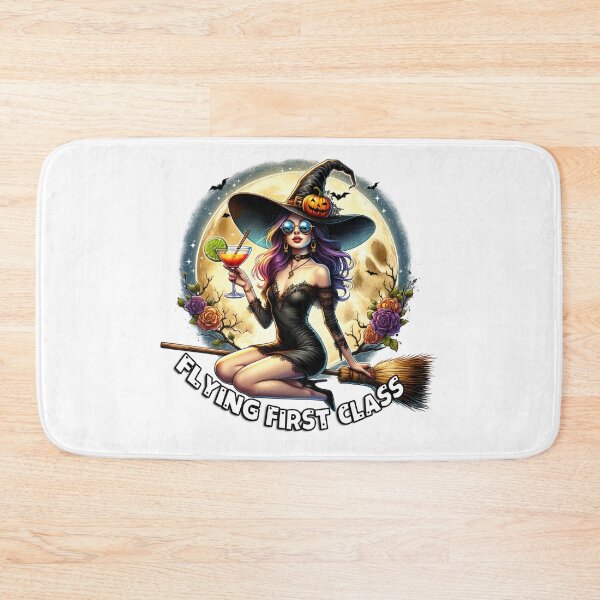Item preview, "Magical Halloween Witch Art - Flying first Class- Designs for T-Shirts, Mugs, Stickers & More" designed and sold by artedigital99.