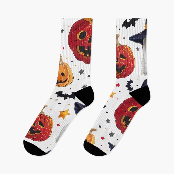 Artikelvorschau, Halloween Muster Kleidungsstoff, Gruseliges Geister Kürbis Design, Hexenhut Druck, Stoff für Halloween Kleidung, Spukhaus Dekor entworfen und verkauft von MTJ-Mushrooms.