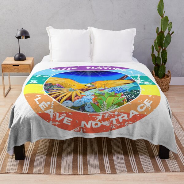 Item preview, Love nature and leave no trace, with macaw designed and sold by GabiVitryArt.
