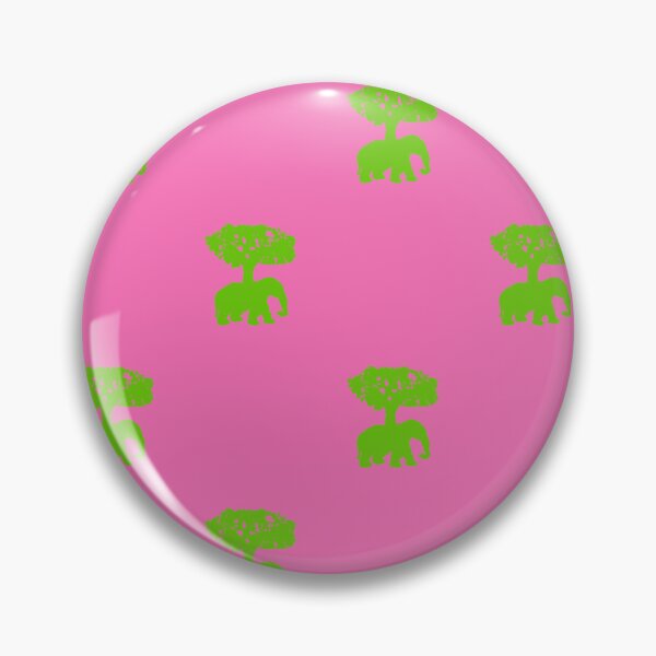 Item preview, Playful Pachyderms A Verdant Parade on a Blushing Canvas designed and sold by youme63.