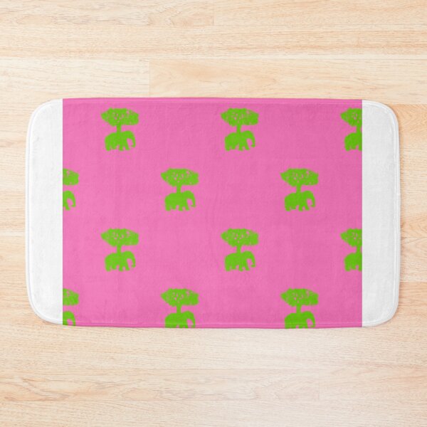 Item preview, Playful Pachyderms A Verdant Parade on a Blushing Canvas designed and sold by youme63.