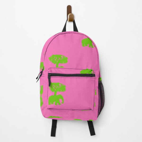 Item preview, Playful Pachyderms A Verdant Parade on a Blushing Canvas designed and sold by youme63.
