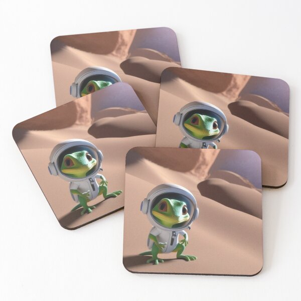Item preview, Lizard with an astronaut suit on a desert planet designed and sold by quasartphil.