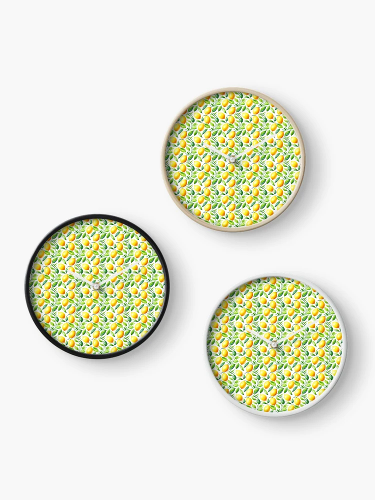 Thumbnail 3 of 4, Clock, Lemon pattern designed and sold by tagmecool.