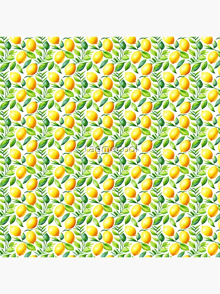 Thumbnail 4 of 4, Clock, Lemon pattern designed and sold by tagmecool.