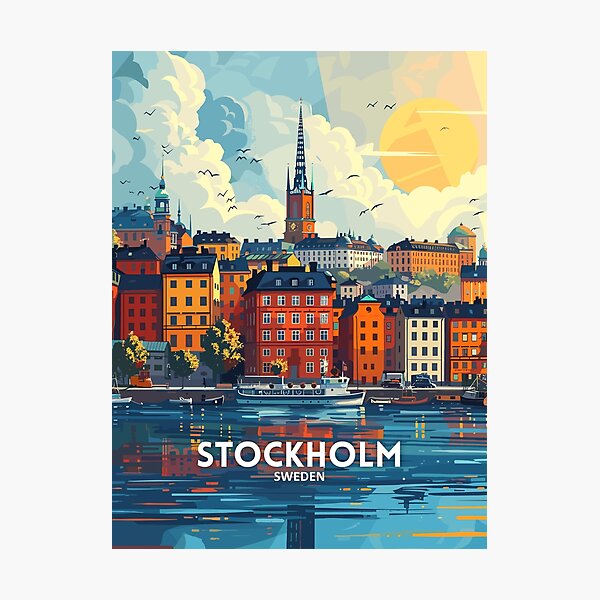 Item preview, Stockholm Sweden - Travel art designed and sold by Marciolini.