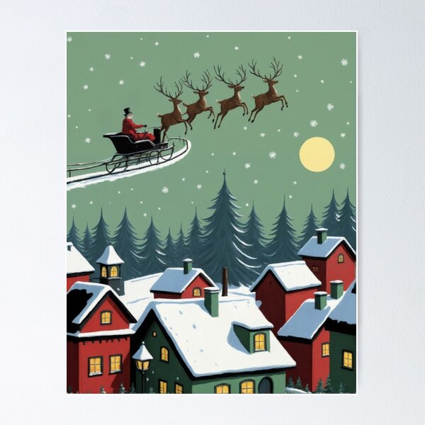 Item preview, Santa and His Sleigh designed and sold by RaeWhimsy.
