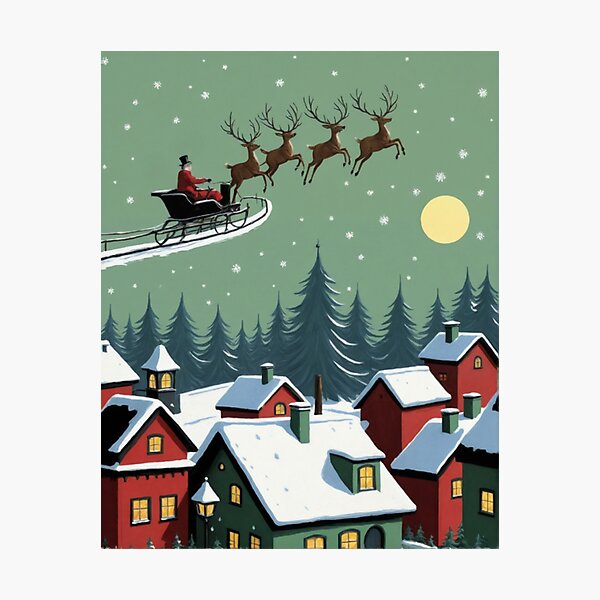 Item preview, Santa and His Sleigh designed and sold by RaeWhimsy.