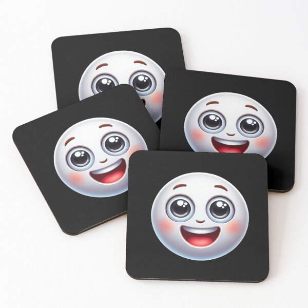 Item preview, Excited White Emoji designed and sold by CardsStudio.