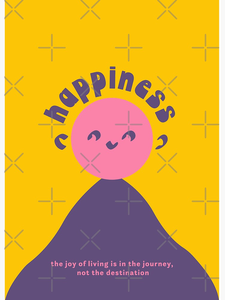 Thumbnail 2 of 2, Art Board Print, Happiness - The joy of living in the journey, not the destination designed and sold by GosiaArtGarden.