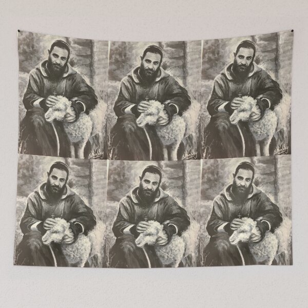 Item preview, Young Saint Pio and the Little Lamb designed and sold by Artdesrapides.