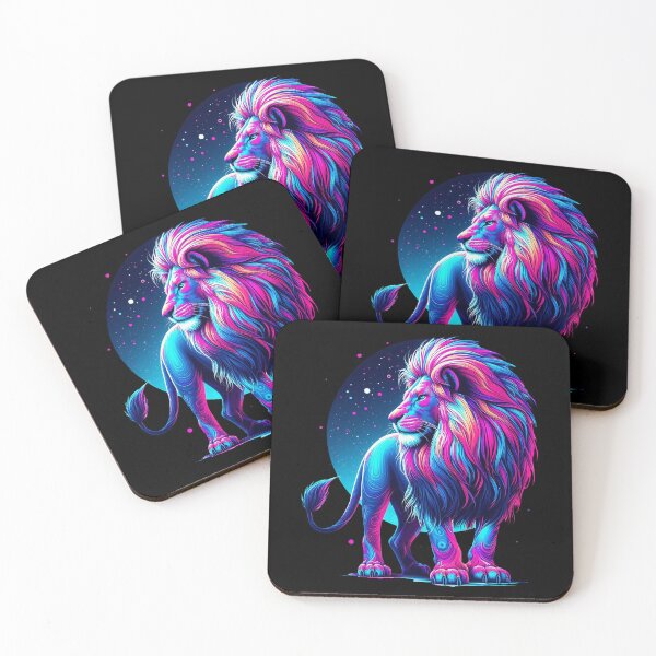 Item preview, Neon Psychedelic Lion designed and sold by R4pt0r007.